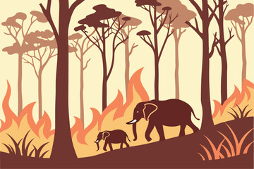 Forest on Fire, Hope on Foot: The Elephant’s Dilemma