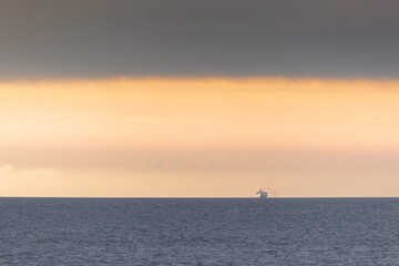 Sceneries and Chalk cliffs along the Channel coast in France, Normandy