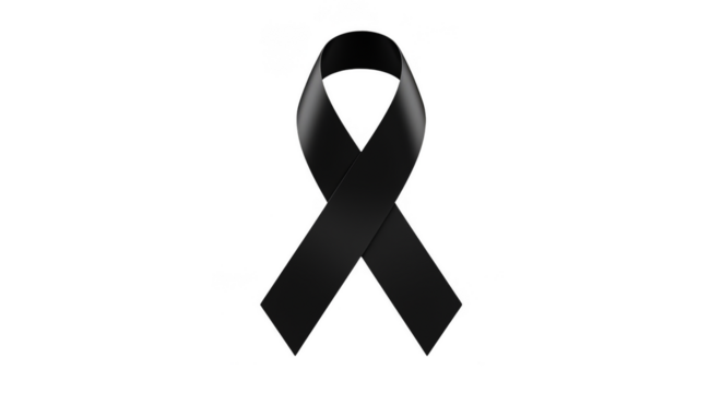 Illustration of Black Ribbon a Symbol of Mourning Grief and Solidarity