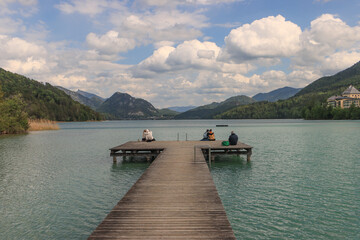 Paradiesischer Fuschlsee: Blick vom Naturstrand Hof über den See