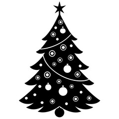 christmas tree vector illustration