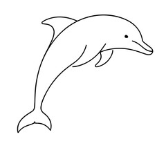 Fototapeta premium dolphin isolated on white background