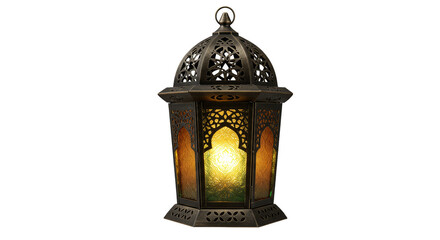 Illustration Of Glowing Gold Ramadan Lantern For Festive Celebration