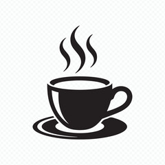 Steaming coffee cup vector illustration