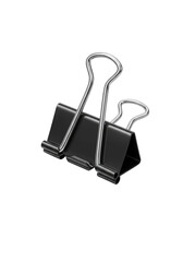 Illustration of Black Metal Binder Clip for Office Tool Stationery