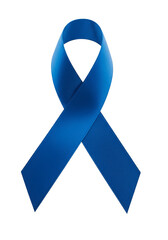 Illustration Of Blue Awareness Ribbon Isolated On Transparent Background