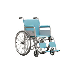 Fototapeta premium Illustration of Medical Wheelchair for Disabled in Blue and Silver