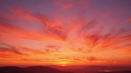 Sunset cloud timelapse: beautiful orange sky and cloudscape - Powered by Adobe