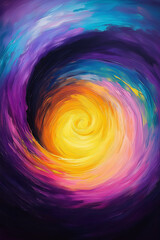Digital Art - Drawing of a colorful vortex