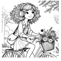 coloring book page for kids