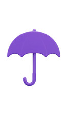 Illustration Of Purple Umbrella For Rain Protection in Transparent Background