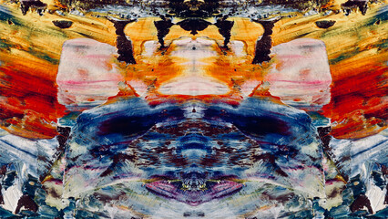 Abstract art background . Hand painting artwork on canvas .