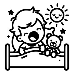 coloring book page for kids
