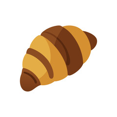 Freshly baked croissant vector illustration on white background for bakery themed designs