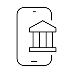 Digital Banking Line Icon. Investment, Finance, Economy, Portfolio, Strategy, Money, Investor, Currency, Retirement, Wealth Icons. Editable Stroke Vector Illustration