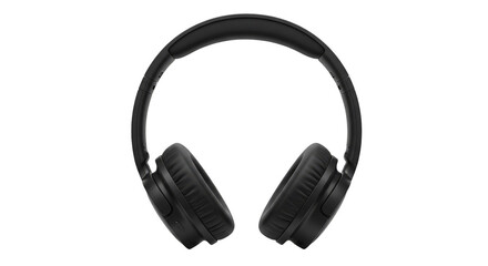 Fototapeta premium Isolated Audio Headphones Black Color Wireless Technology on Transparent