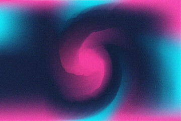 Contrast pink and blue gradient with noise texture. Neon background for posters and creative projects. Vector gradient background