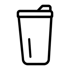 coffee plastic cup icon isolated PNG transparent