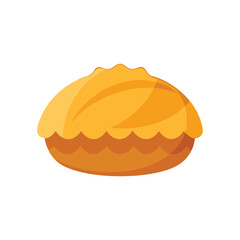 Delicious freshly baked pie vector illustration for thanksgiving or holiday designs