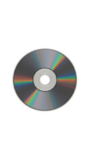 Illustration of Isolated Silver Data Cd Compact Disc on Transparent Background