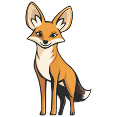 Obraz premium jackal, animal, vector, transparent background, mammal, isolated, nature, wild animal, wildlife, wolf, wild, canine, carnivore, predator