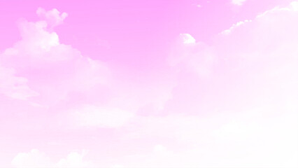 Beautiful pink with clouds. Nature composition. Place for text