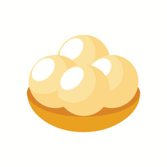 Illustrated laddu sweet dish indian traditional festive food vector design