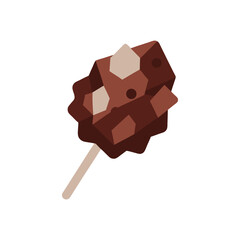 Abstract geometric chocolate ice cream candy stick food sweet treat