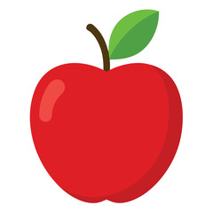 Apple Vector Illustration on White Background