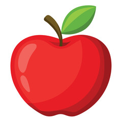 Apple Vector Illustration on White Background