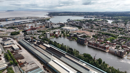 city of Cardiff suburban housing, flats and apartments Bute East Dock redevelopment Cardiff,  Wales 