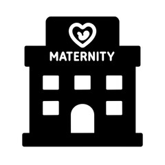 Maternity hospital icon in solid style