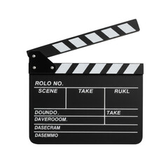 Fototapeta premium Isolated Clapperboard For Film Making With Transparent Background