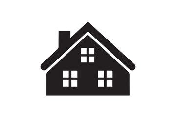 Home icon, separate house on background