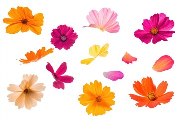 Fototapeta premium Flower petals group flowers blossoms arrangement.