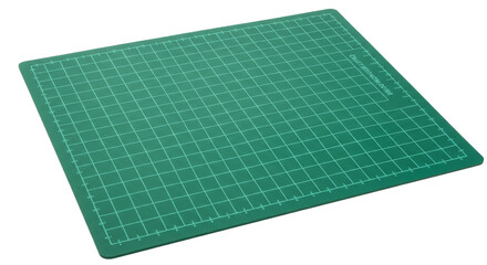 Isolated Cutting Mat Transparent Background Green Grid Craft Tool
