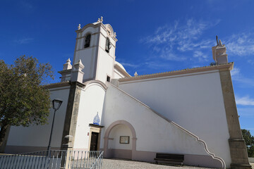 The Baroque Church of Sao Lourenco in Almancil dates back to the first half of the 18th century, Algarve, Portugal