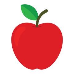 Apple Vector Illustration on White Background