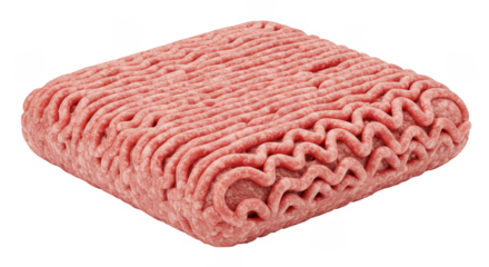 Isolated Ground Meat Cutout Image with Transparent Background