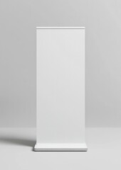 Roll-up banner stand mockup white blank minimalist.
