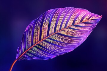 Detailed close-up of a vibrant leaf.
