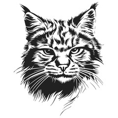 Fototapeta premium manul, animal, vector, transparent background, feline, fluffy, isolated, furry, mammal, beautiful, adorable, breed, cute, small, nature, wildlife, zoo