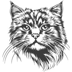 Fototapeta premium manul, animal, vector, transparent background, feline, fluffy, isolated, furry, mammal, beautiful, adorable, breed, cute, small, nature, wildlife, zoo