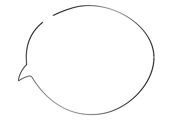 simple round speech balloon illustration