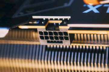 High-performance graphics card with 90 angled 12VHPWR plug Poland, Europe 02.04.2025