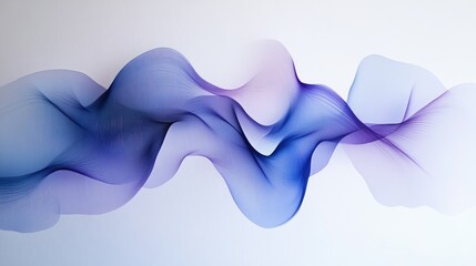 Ethereal Waves of Colorful Fluid Dynamics in Soft Tones of Purple and Blue Conveying Motion and Grace in Abstract Artistic Form
