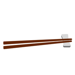 Chopsticks Resting on a Ceramic Holder