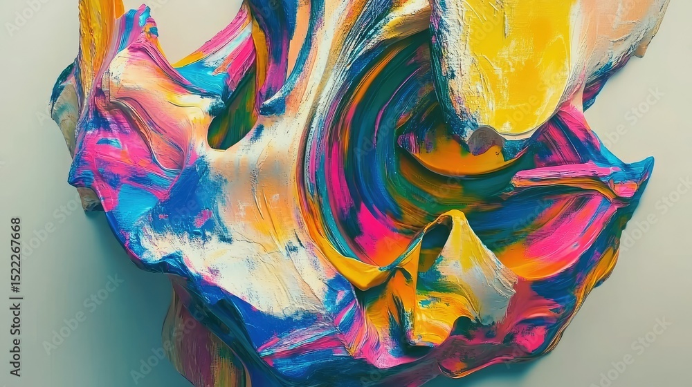 Poster abstract swirling colors in vibrant palette creating a dynamic visual experience with smooth texture