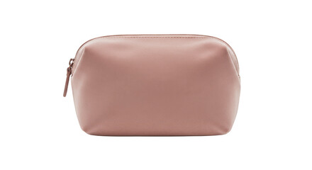 Isolated Makeup Pouch Bag In Pink Portable Cosmetic Accessory On Black