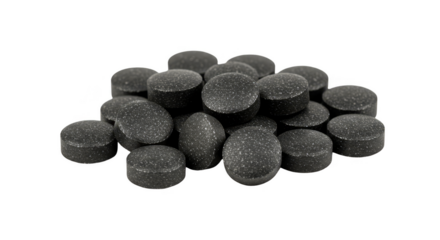 Isolated Pile of Black Liquorice Candy on Transparent Background
